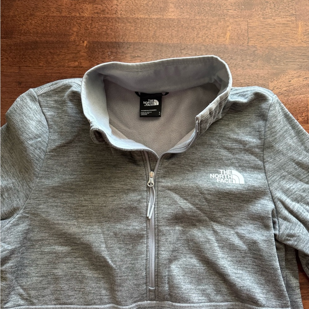 The North Face Light Gray Half-Zip Pullover